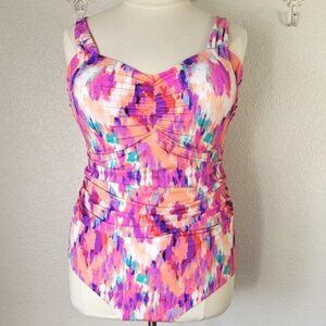 Swimsuits For All Size 24 Shirred Sweetheart One piece